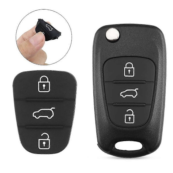 3 Napin Auton Avaimen Kumipainike Kaukosäätimen Auton Avaimen Kotelon Varaosat (LGL)