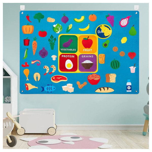 Flannel filt-storyboard-sæt til småbørn Stort vægophængning aktivitet Storyboard Baby tidligt indlæringslegetøj