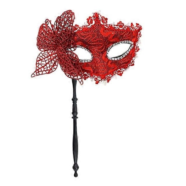 Naamiaisnaamio pidikkeellä Halloween-juhliin, kiiltävät paljetit, Queen-naamio LGL R