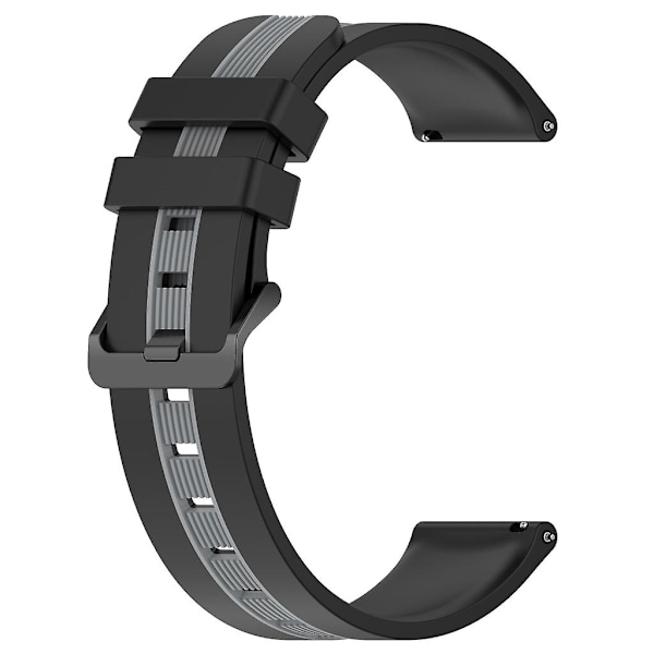 20/22mm silikoninen kellon ranneke rannekoru watch5/5 pro/VantageM/M2 LGL -kelloon Black gray 22mm