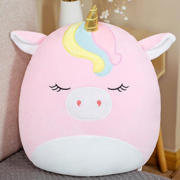 20 cm Squishmallows barnekos bamser blå grønn rosa ku myke plysjleker 20Cm Unicon