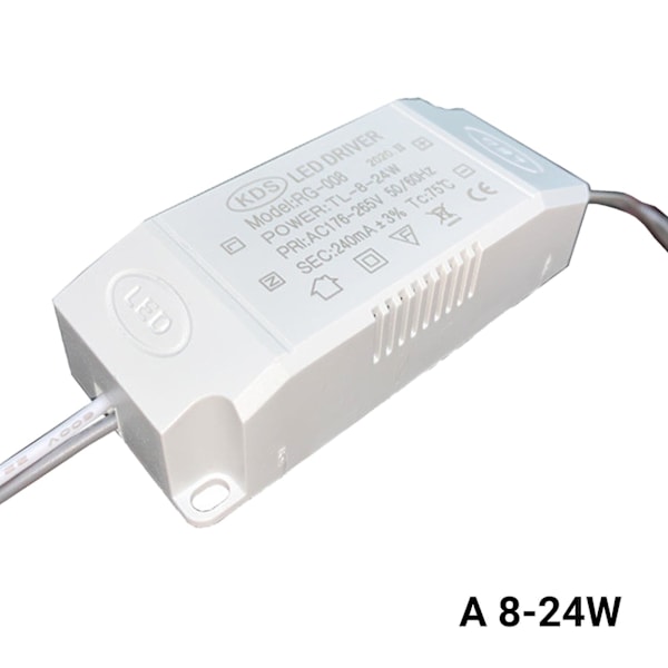 Passar till LED-drivrutin för taklampa Elektroniska transformatorer 8-24W/24-36W/36-50W Modell 8-24W