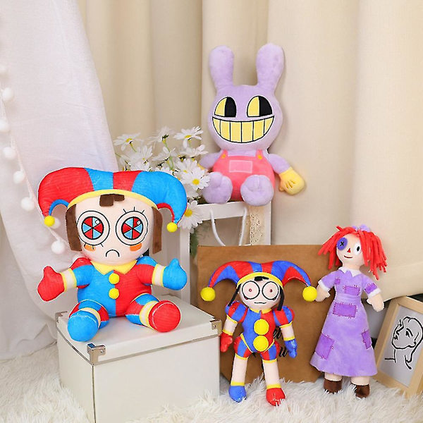 Digital Circus Plys, de fantastiske Pomni og Jax Plushies Legetøj, nye Digital Circus Plysdyr, tegneserie Billedpude G2023 Gaver B 30CM