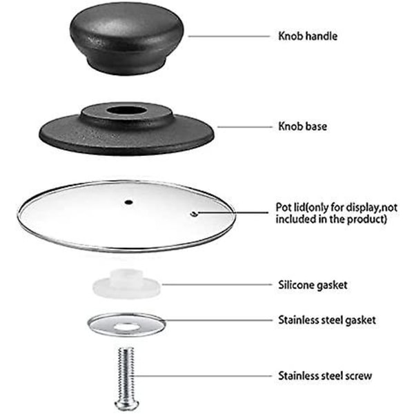 4 kpl kattilan kannen nuppia, universaali korvaava kattilan kannen nupit [LGL]
