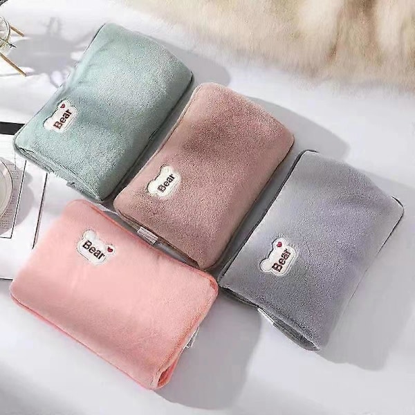 Oppladbar Elektrisk Varmtvannsflaske Med Mykt Fleece-trekk For Menstruasjonssmerter, Muskelsmerter, Ryggsmerter LGL style 3