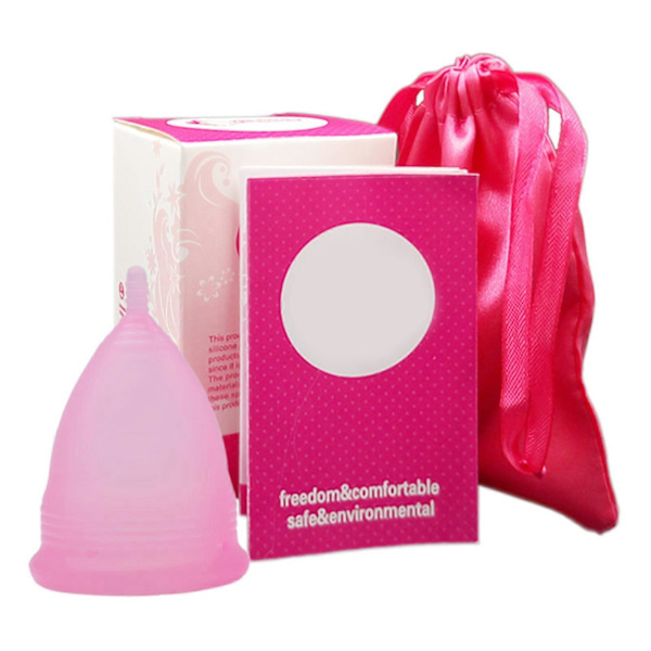 Menstruationskop Blød Silikone Kvinder Menstruationskop Elastisk Genanvendelig Menstruationskop til Kropspleje L 6,6x4,5cm / 2,6x1,77in (LGL)