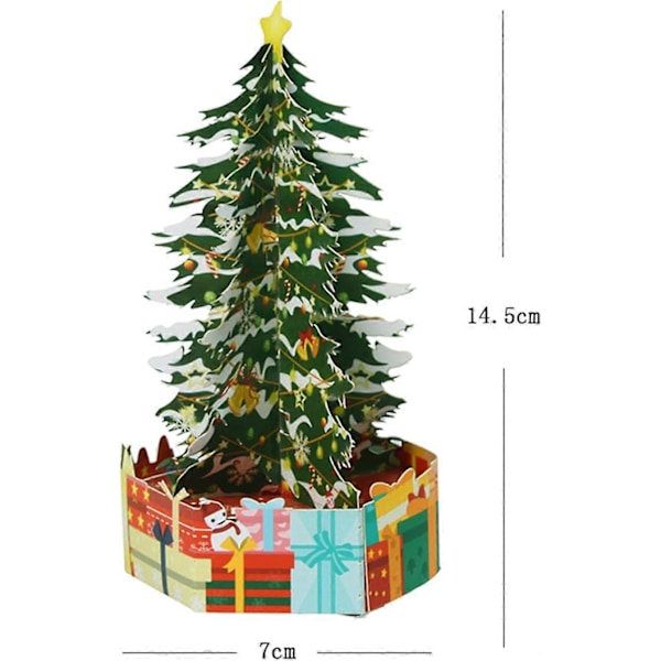 3D Kærlighedsdesign Pop Up Julekort (Juletræ 2) (LGL)