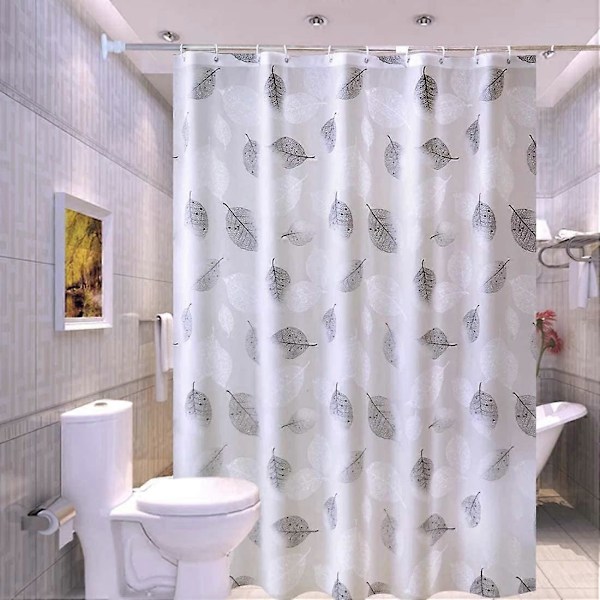 Bruseforhængsforing til badeværelse 180 x 200 cm 100% PEVA - Vandtæt, 3D-effekt, miljøvenligt design, rustfri øjer (LGL)
