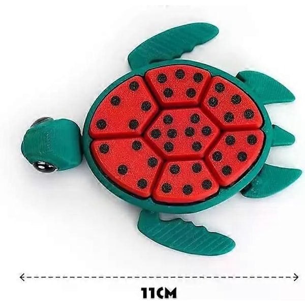 Jordgubbs-sköldpadda Frukt Sköldpadda Klicker, 3D-Printade Fidget Leksaker för Vuxna, Havssköldpadda Klickers Fidget LGL
