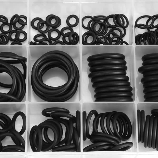 O-ring - Sortimentssats - Gummi - Silikon - Förpackning med 10 (FMY) Black
