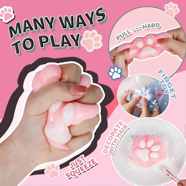 5-tommers Squishy Kattepote Legetøj - Sød Kawaii Jelly Kitty Pote, Stress- og Angstdæmpende Fidget Legetøj til Børn og Voksne LGL