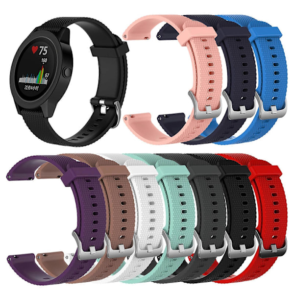 Silikonarmband för Garmin Vivoactive 3/HR Tåligt Klockarmband Mode Armband (LGL)