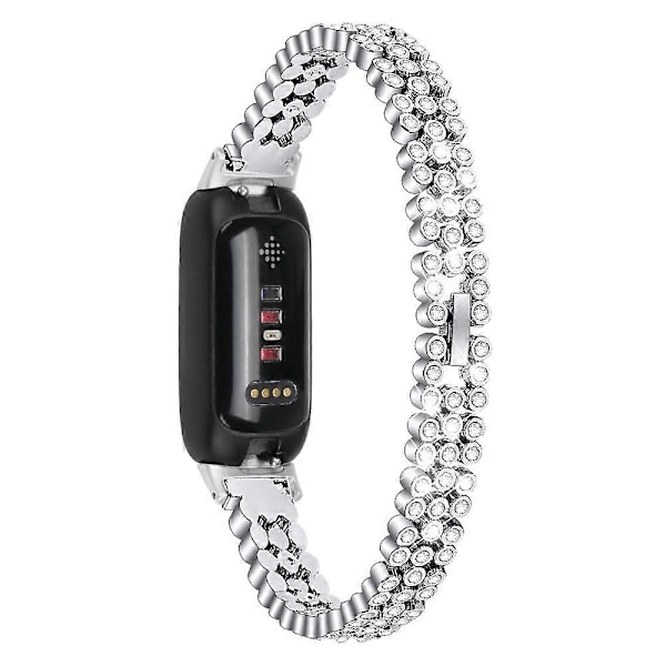 Til Fitbit Inspire 3 Rhinestone Dekor Legering Armbånds Udskiftning Smartwatch Rem LGL Multicolor Style C