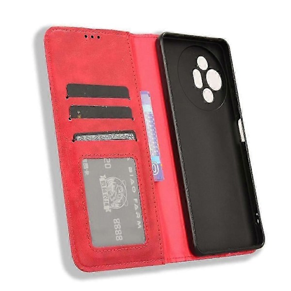 Kotelo sopii TCL 50 XL 5G lompakolle PU-nahka magneettisella sulkimella LGL Red
