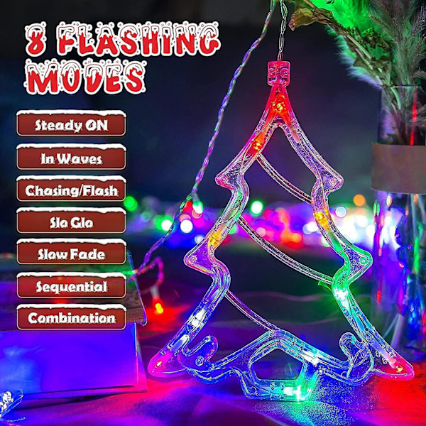 Julelys gardin, gardinlys guirlande, 3,5m julelys guirlande indendørs udendørs 8 tilstande stjernelys guirlande Usb led lys gardin til vindue