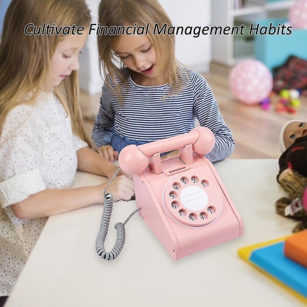 Kid Trelekehus Dial Telefon Leketøy Interaktiv late som telefon[GL] Pink