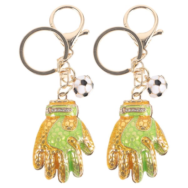 2Pcs Backpack Hanging Glove Shaped Key Ring Goalkeeper Glove Keychain Decorative Keychain Pendant [LGL]