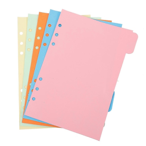 Farverig notesbog A6 Planner Indlæg A6 Ringbind Ringe A5 Planner Indlæg (LGL)