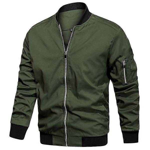 Lättvikts Bomberjacka för Män Vår Höst Casual Flyg Pilot Varsity Baseball Jacka USA Storlek LGL blue L