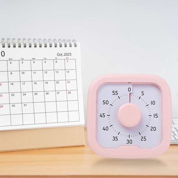 Visuel Nedtællingstimer til Køkkenmøder Lydløs Magnetisk Timer Letlæseligt Display 60 Minutters Timer til Undervisning LGL White