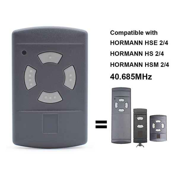 40 grå knapper 40685 Mhz erstatningsfjernkontroll for Hormann Hs4 / Hs2 / Hsm2 / Hsm4 / Hse2 / Hse4 [LGL] HORMANN 40.685