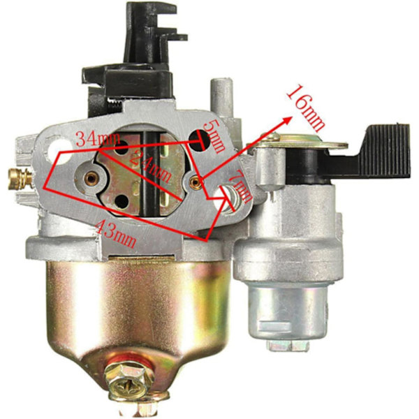 Udskiftningskarburator Kompatibel med Honda GX110 GX120 110 120 4HK Gx140 Gx160 Gx168 Gx200 5.5HK 6.5HK Motor (LGL)