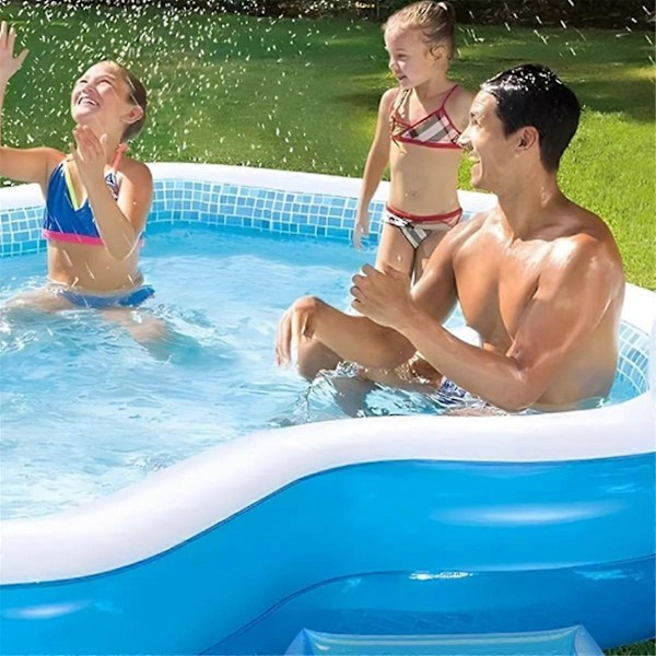 Uppblåsbar Fotbad för Pool Bärbar Pool Fotbad - Fotbad för Poolstege Ovan Jord Pool LGL Blue