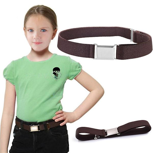 Barn Toddler Bälte Elastisk Stretch Justerbart Bälte För Pojkar Flickor Med Spänne