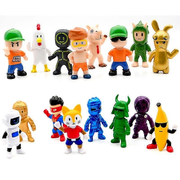 2024 Stumble Guys Actionfigur Kawaii Anime PVC Spelmodell Statyset Multiplayer Typ Samling Barnfödelsedagspresent Leksak A140