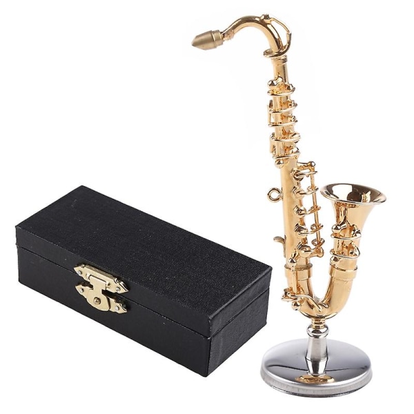 Mini Saxophone Model Miniature Sax Model Musical Decorative Ornaments [LGL]