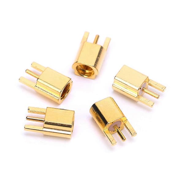 MMCX Hunnkontakt PCB-montering med lodding Rett Gullbelagt 3 pinner (LGL)