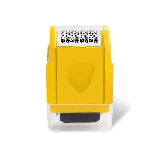 Personvernstempel Roller ID Beskyttelse Roller Stempel Identitetstyveri Beskyttelse Roller Stempel Bred Roller Sikkerhetsstempel LGL Yellow