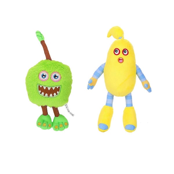 My Singing Monsters pehmolelut vihreä Furcorn pehmeä täytetty nukke lasten syntymäpäivälahja (LGL)