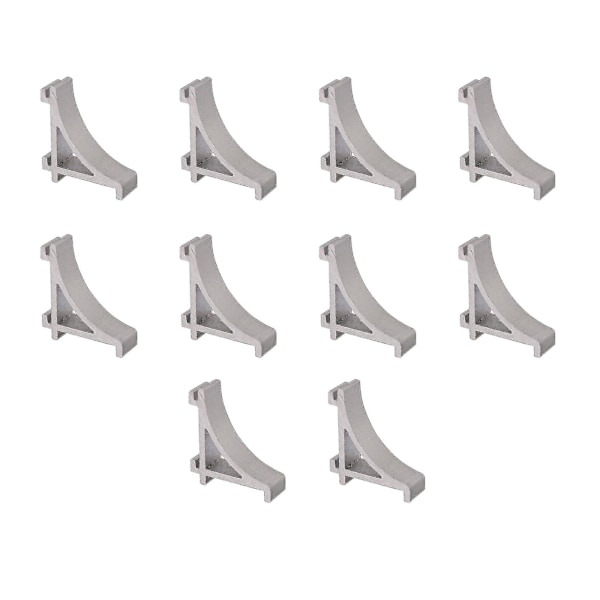 10 Pieces 2.3cm Aluminum Alloy Silver Refrigerator Shelf Support Hooks