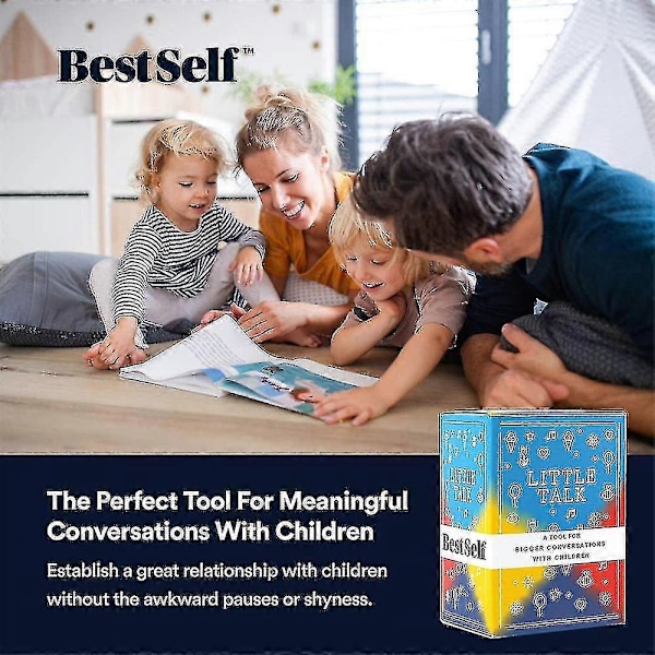 Kids Samtalekort Starter Deck Af Bestself - Et Kraftfuldt Værktøj Og Familiespil Til At Styrke Forholdet Til Børn Ved At Fremme Åben Mening