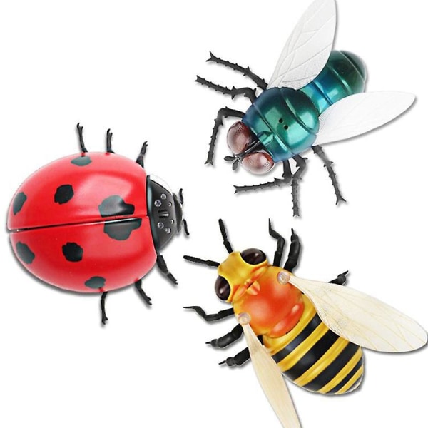 Infrapunainen kaukosäädin lentävä mehiläinen leppäkerttu Rc pila insekti vitsi pelottava temppu lelu Ladybug