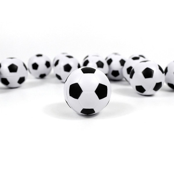 30-pack Mini Fotboll Stressboll Sport Stressboll Fest Liten Skum Fotboll För Barn Stress Reli[GL] BlackWhite