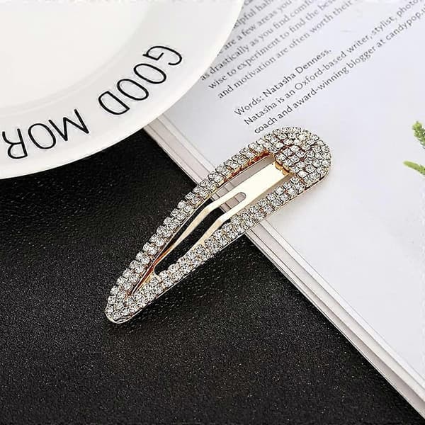 4 stk. Rhinestone Snap Clips Store (LGL)