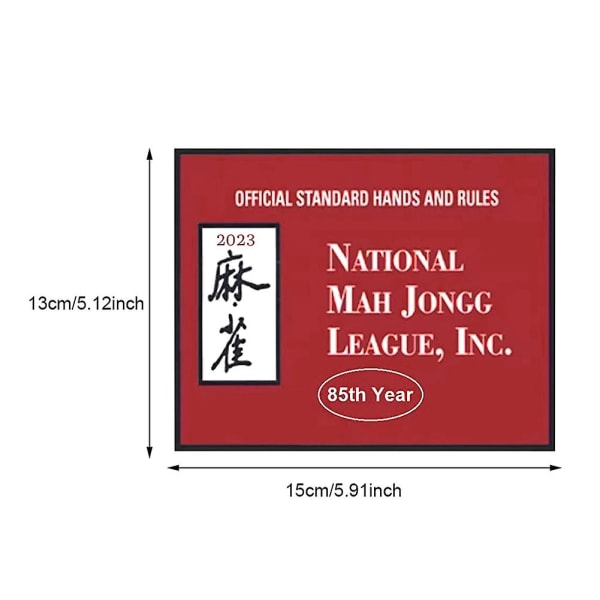 Mah Jongg Card Large Print Adults League Beginners Gift Home Hands Rules Clear