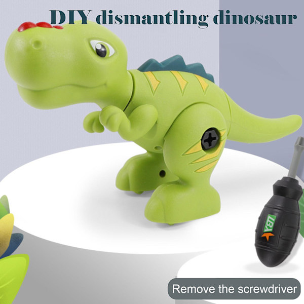 Dinosaurie Leksak Dino Leksak Med Borrstam Diy Pedagogisk Leksak Med Verktyg För Barn [LGL] Green