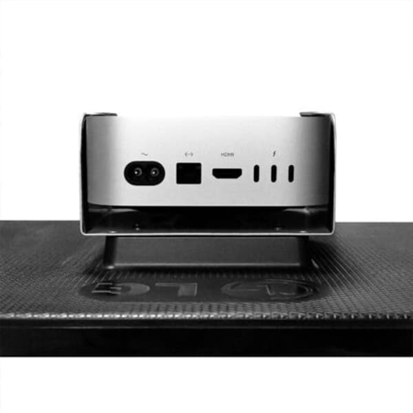 Aluminiumstativ til Apple Mac Mini M4/M4 Pro 2024, Mac Mini M4, stativ med ventilation og varmeafledning, 3-i-1 monteringstilbehør til Mac M (LGL)