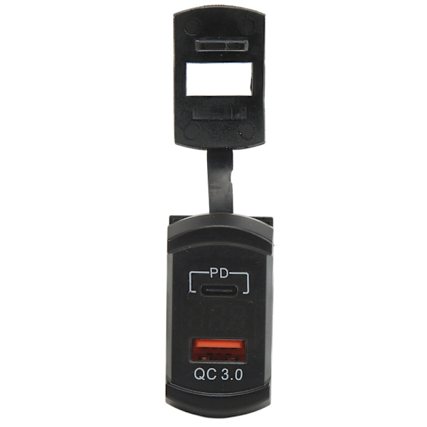 Biloplader QC 3.0 5V 3.1A USB Blå Baggrundsbelyst Voltmeter 12-24V Input (LGL)