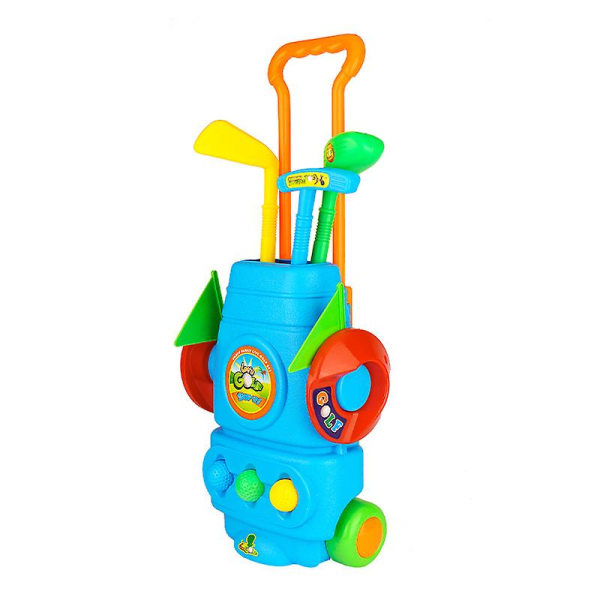 Golfsett for småbarn Golfkøller for barn med 3 baller, 3 golfstaver, 2 treningshull fremmer fysisk mental utvikling[GL]