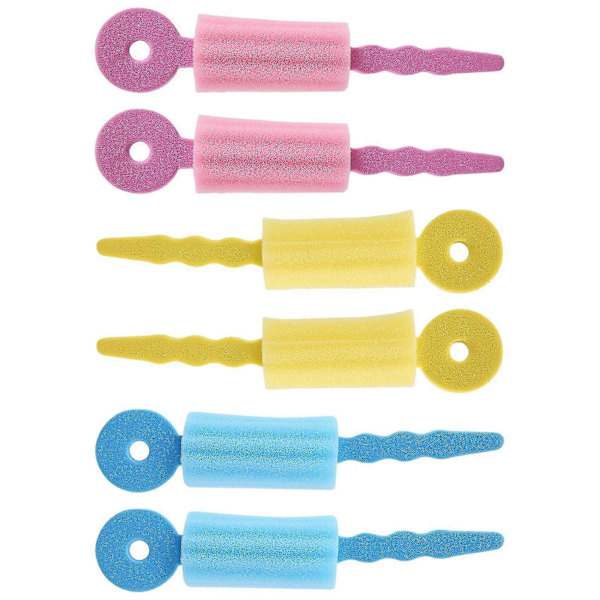6 st Hårvårds Foam Rollers Svamp Mjuka Hårrullar Hårstyling Hårrulle DIY Verktyg för W (LGL)