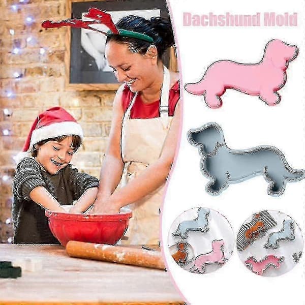 Søt Dachshund Silikonkakeform - Stor DIY Bakeform for Kaker & Desserter (LGL)