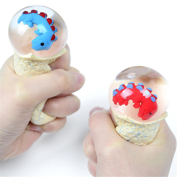 2 Fidget Dinosaur Figur Hånd For Pop Squeeze Legetøj Nyhed Gag Voksne Angst T