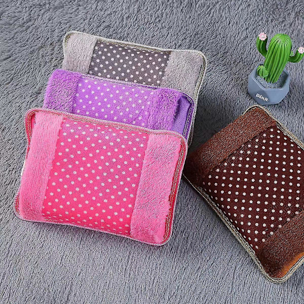 Oppladbar Elektrisk Varmtvannsflaske Med Mykt Fleece-trekk For Menstruasjonssmerter, Muskelsmerter, Ryggsmerter LGL style 3