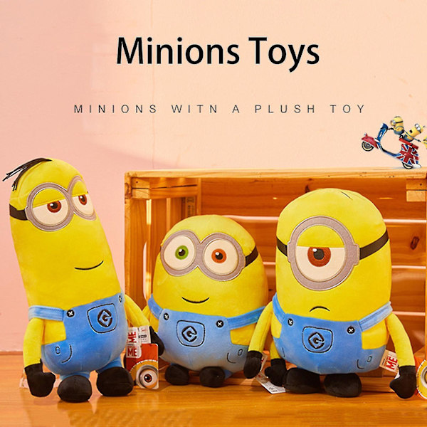 Söta Minion Plyschleksaker Minion Plyschdocka Present Leksak Plysch Födelsedagspresent [LGL] Kevin 14.5In