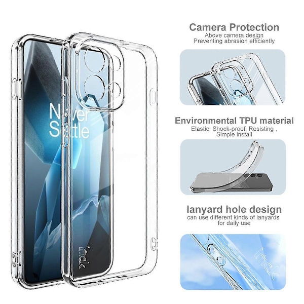 IMAK UX-5 -sarja OnePlus 13T 5G -puhelimelle, iskunkestävä TPU kirkas ohut takakuori (LGL)