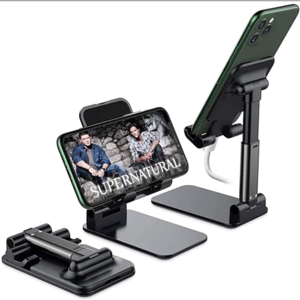 Mobiltelefonholder Stativ for iPhone 13 12 11 Pro Max X iPad og Alle Smarttelefoner Justerbart Metallbord (LGL)